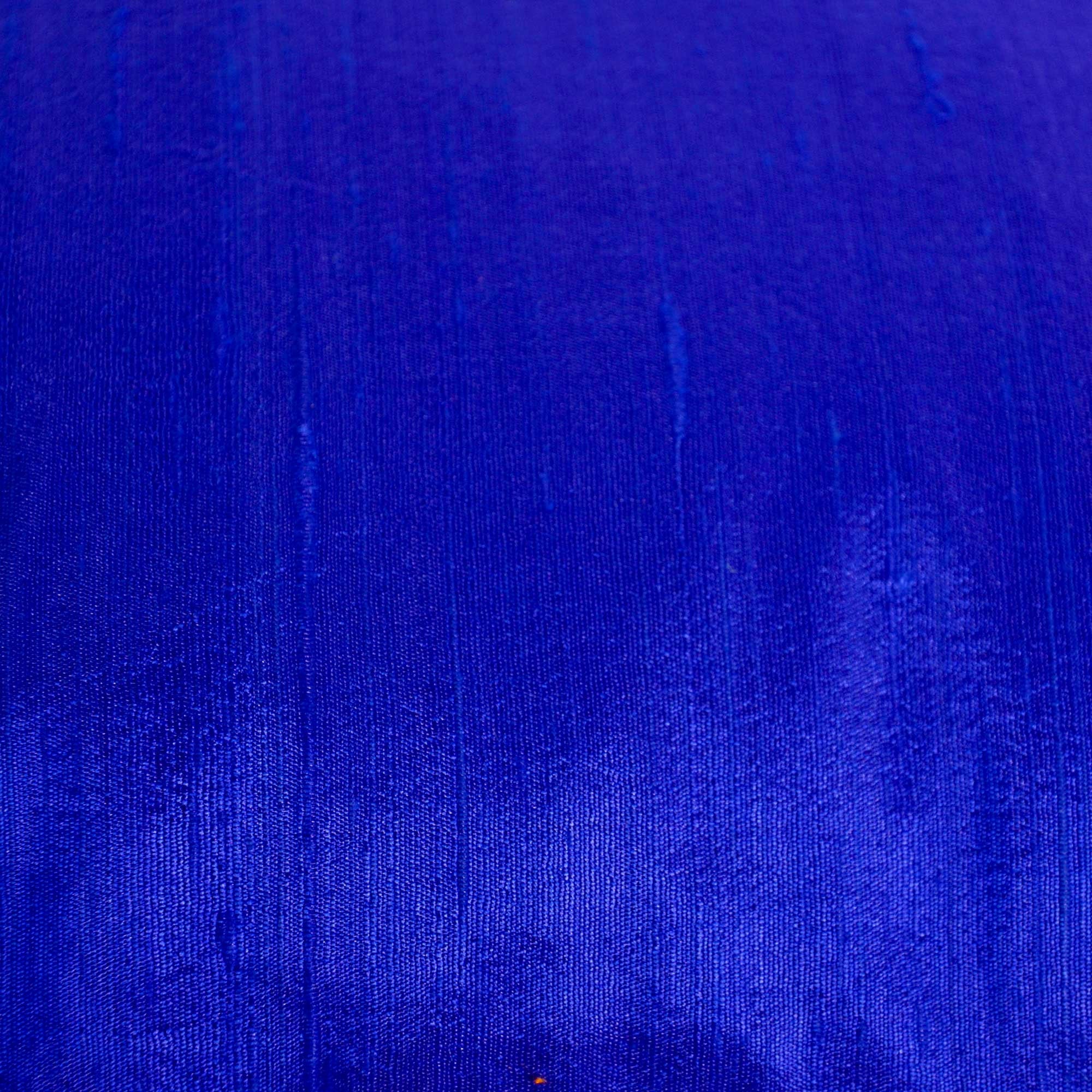 Raw Silk Pillow Cover in Royal Blue