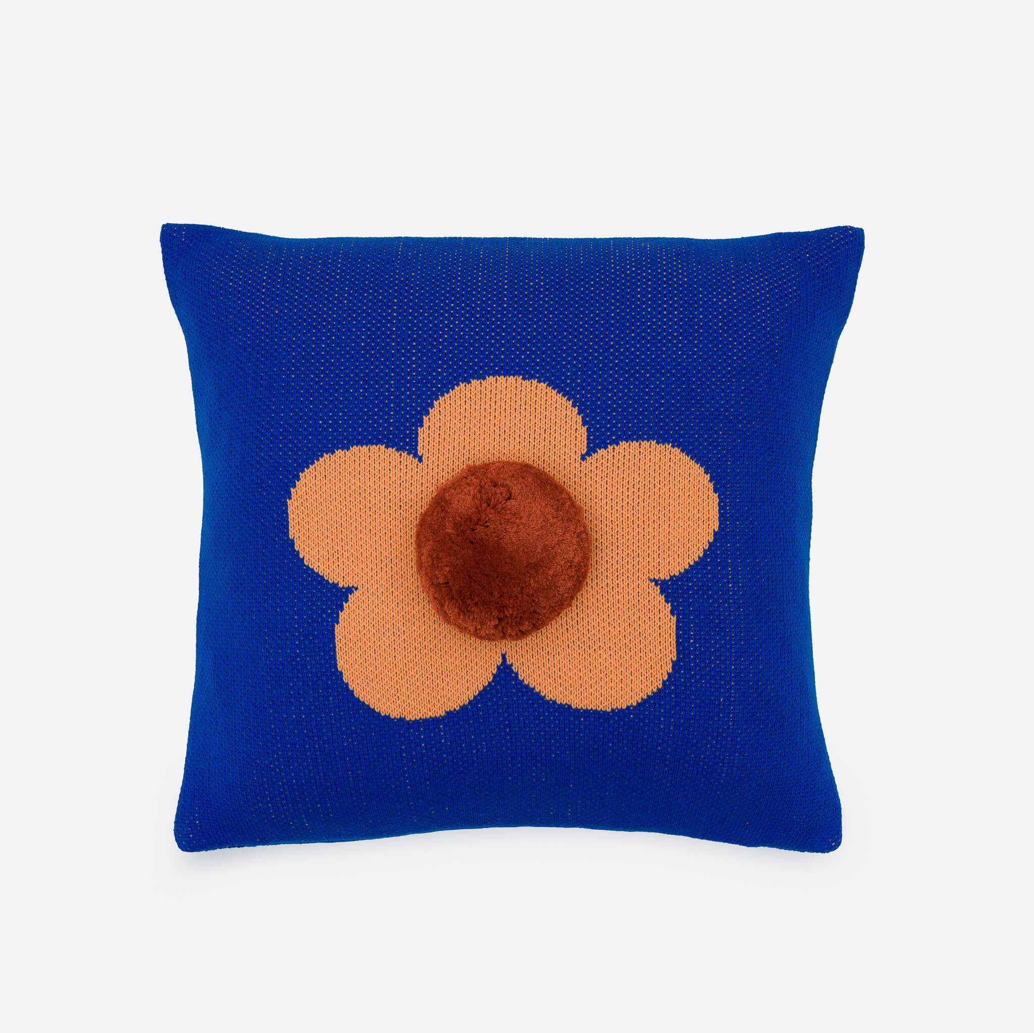 Flower Pom Pillow Cover