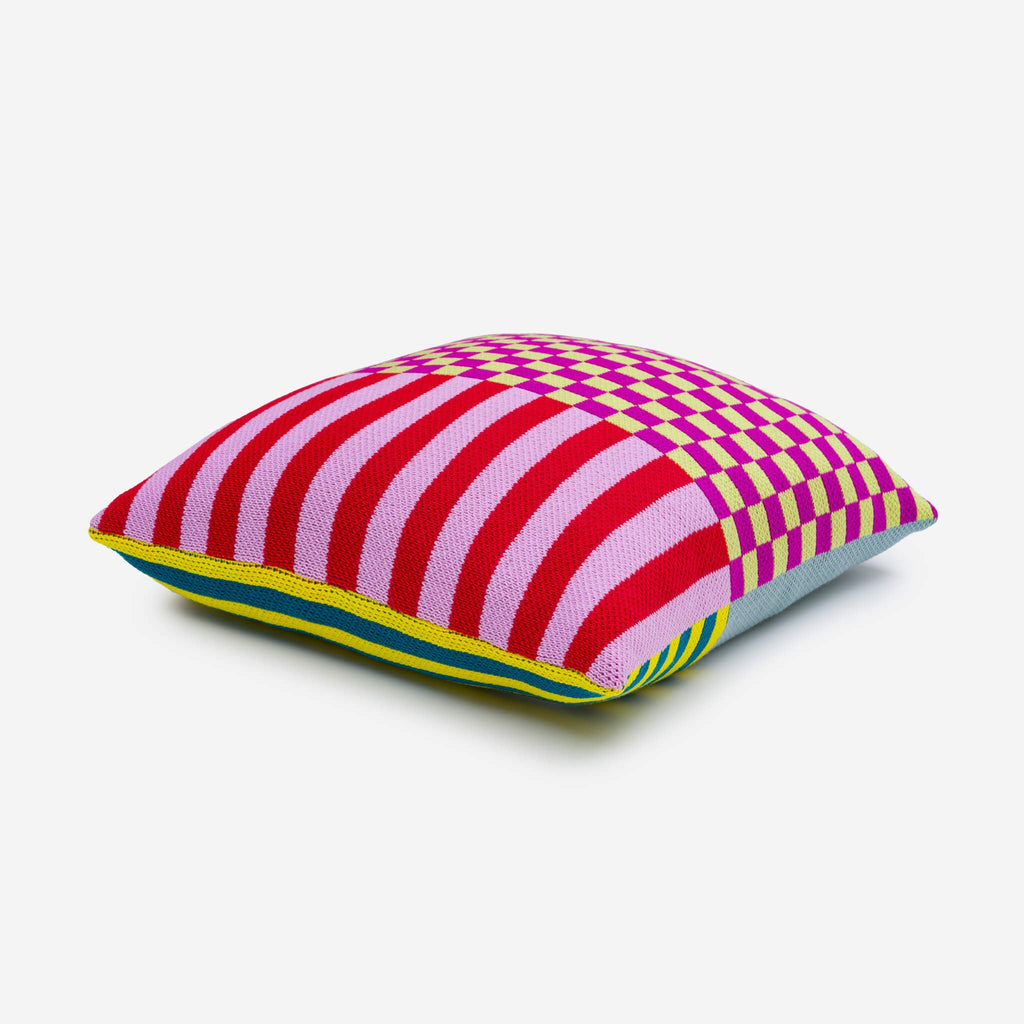 Pattern Patch Pillow Cover