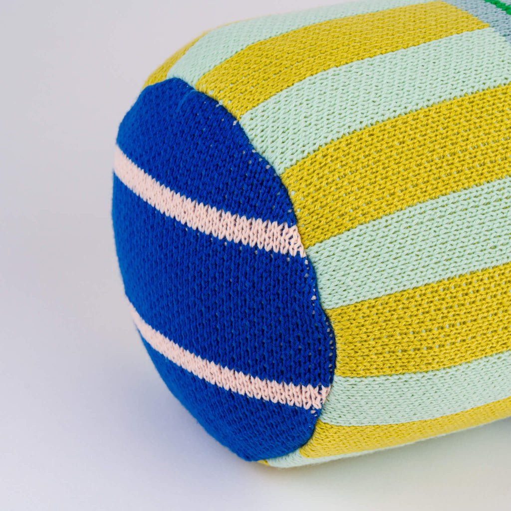 Patchwork Stripe Bolster Pillow
