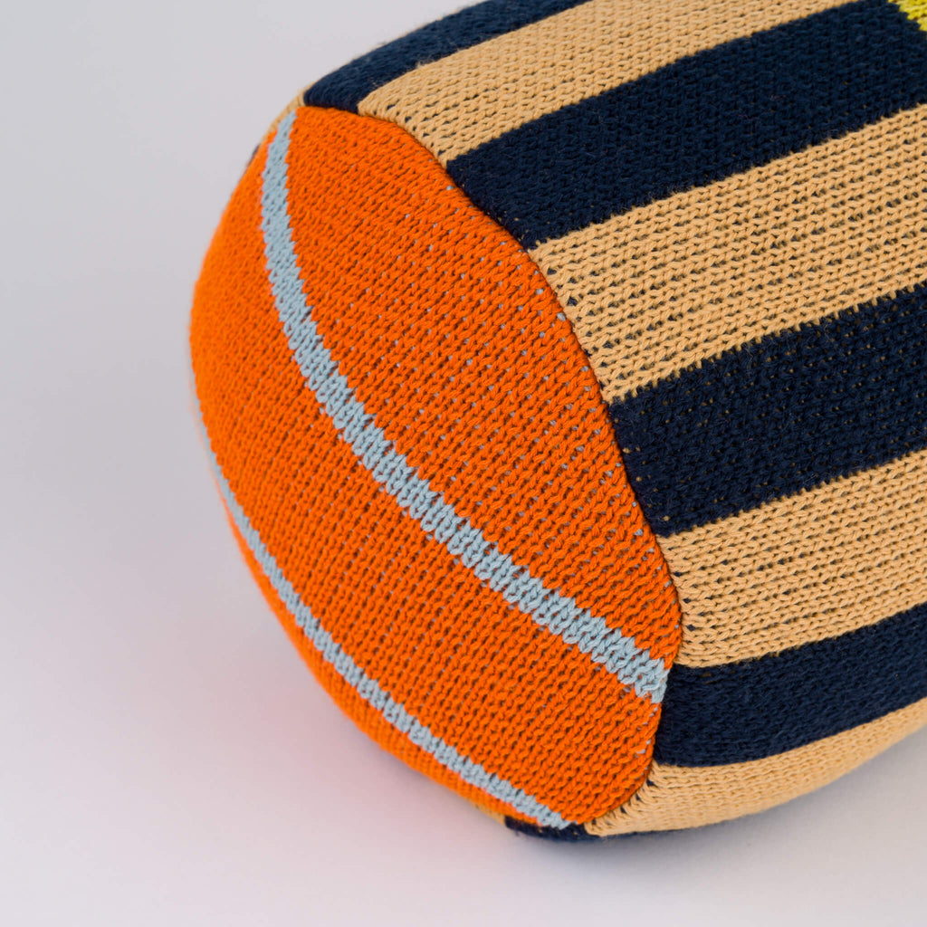 Patchwork Stripe Bolster Pillow