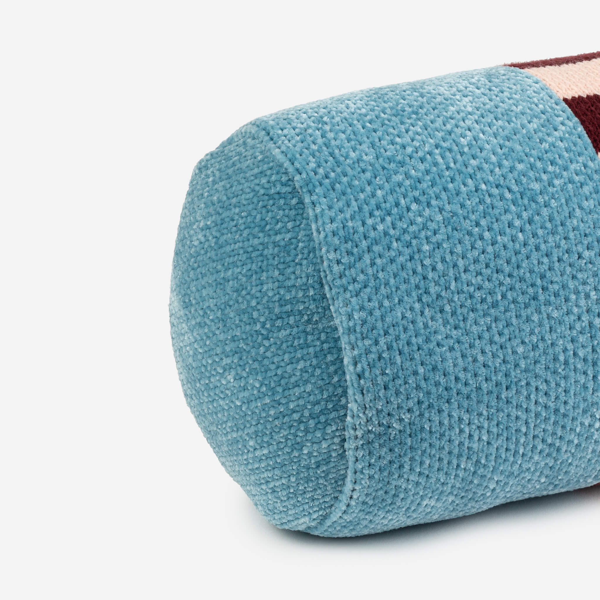 Tile Patch Chenille Bolster Pillow