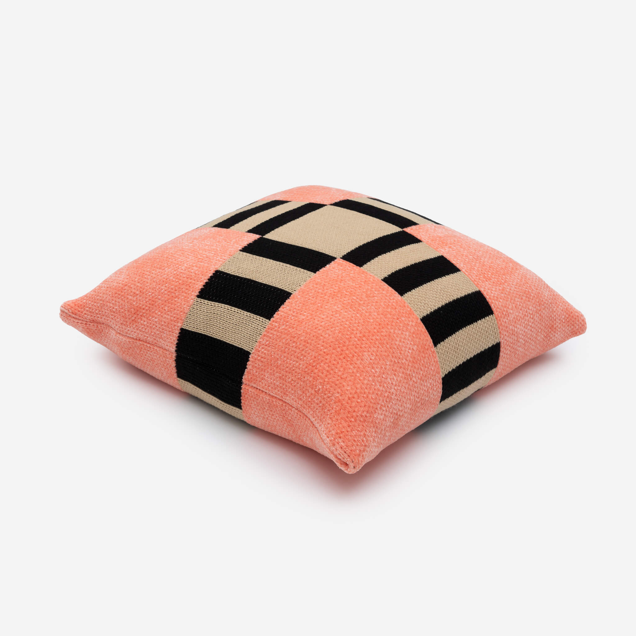 Tile Patch Chenille Pillow Cover