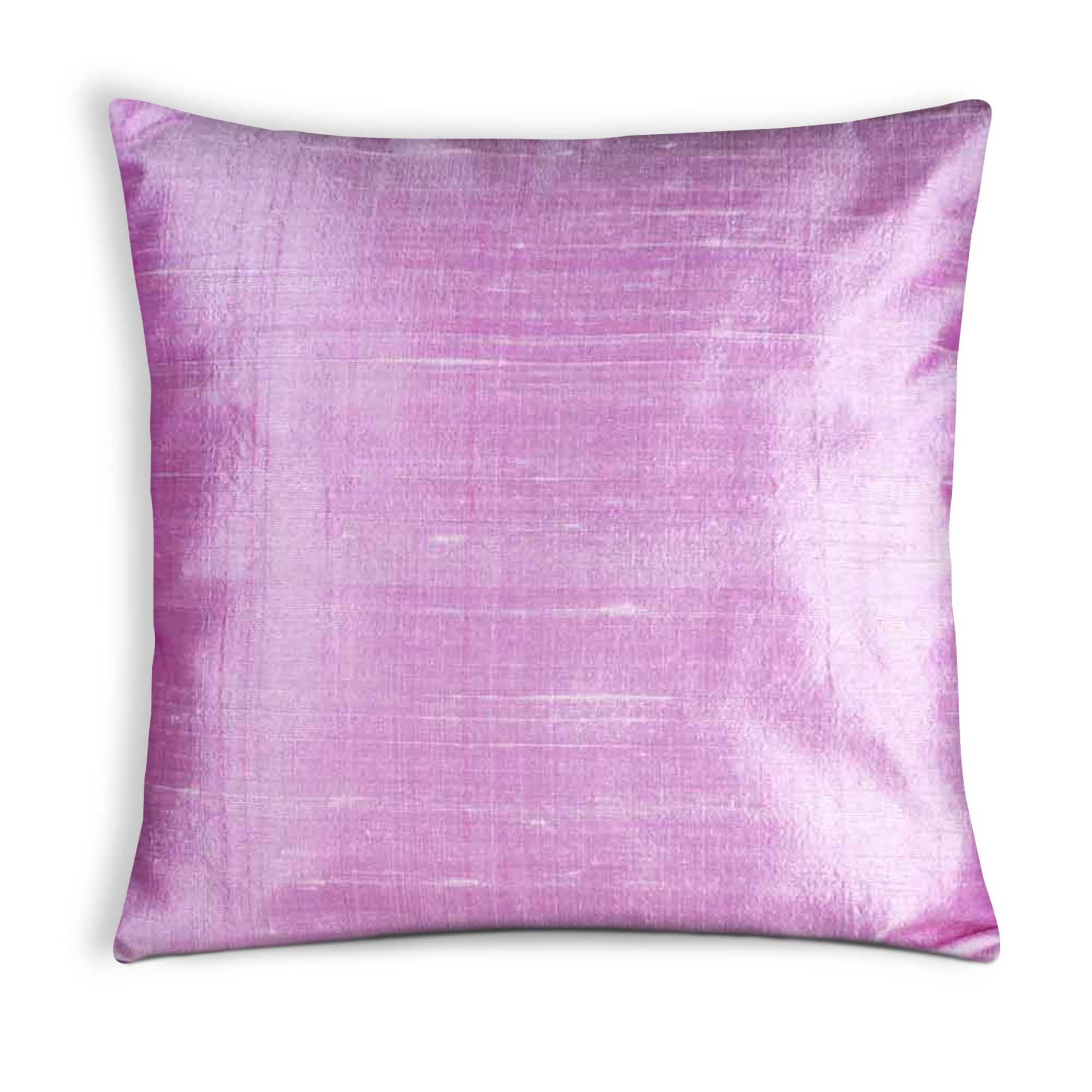 Baby Pink Raw Silk Cushion Cover