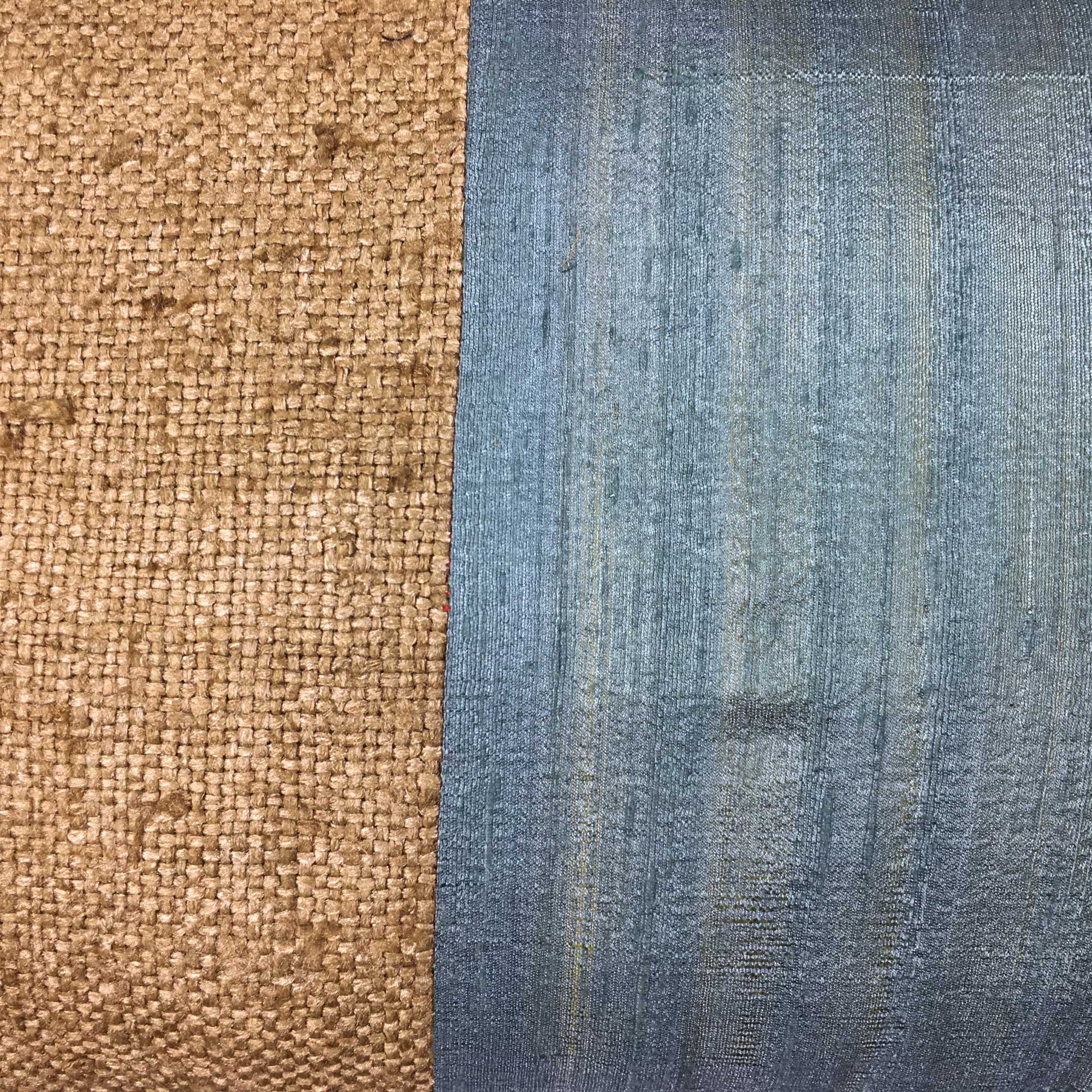 Grey Mustard Bhagalpuri Jute Silk Pillow Cover