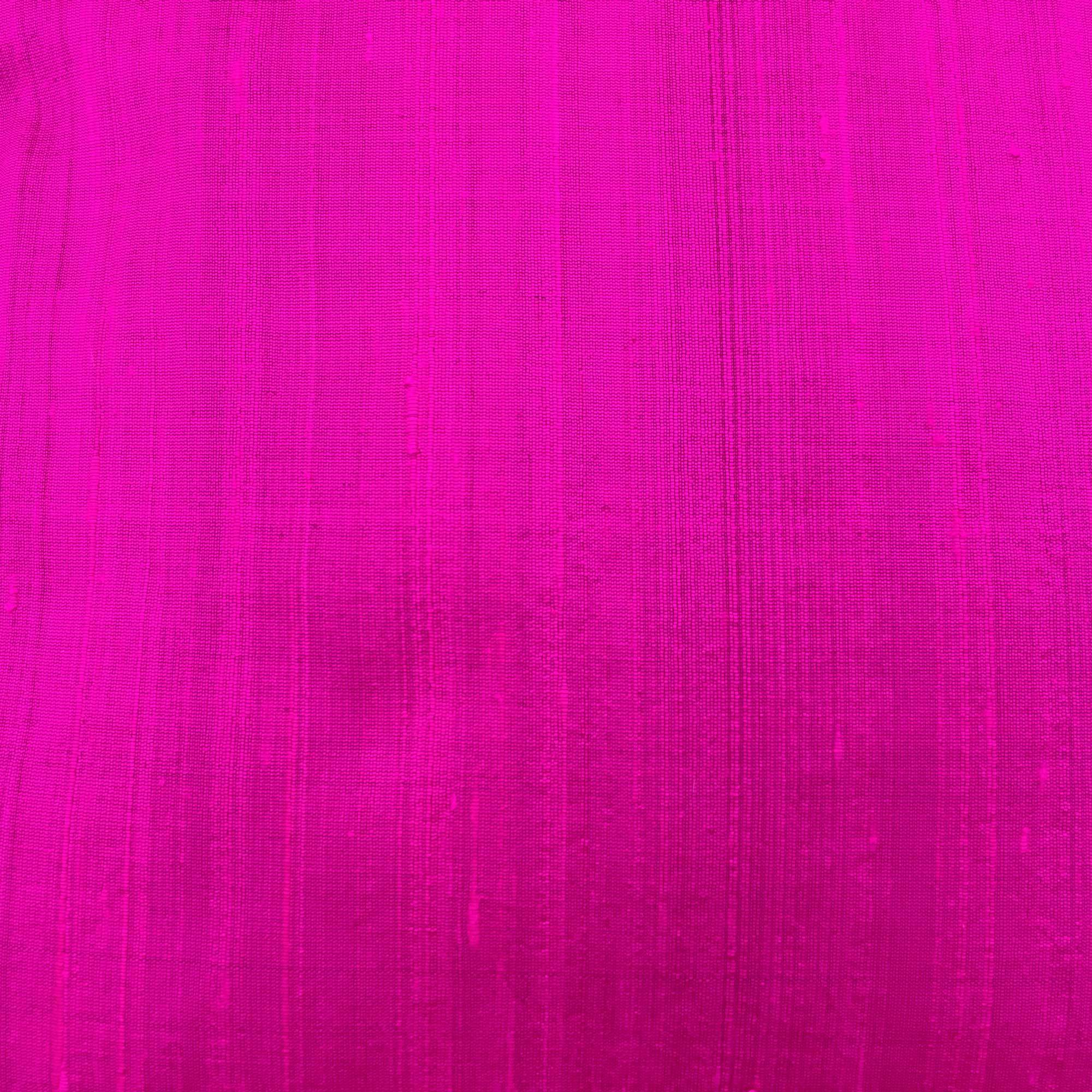 Hot Pink Raw Silk Pillow Cover