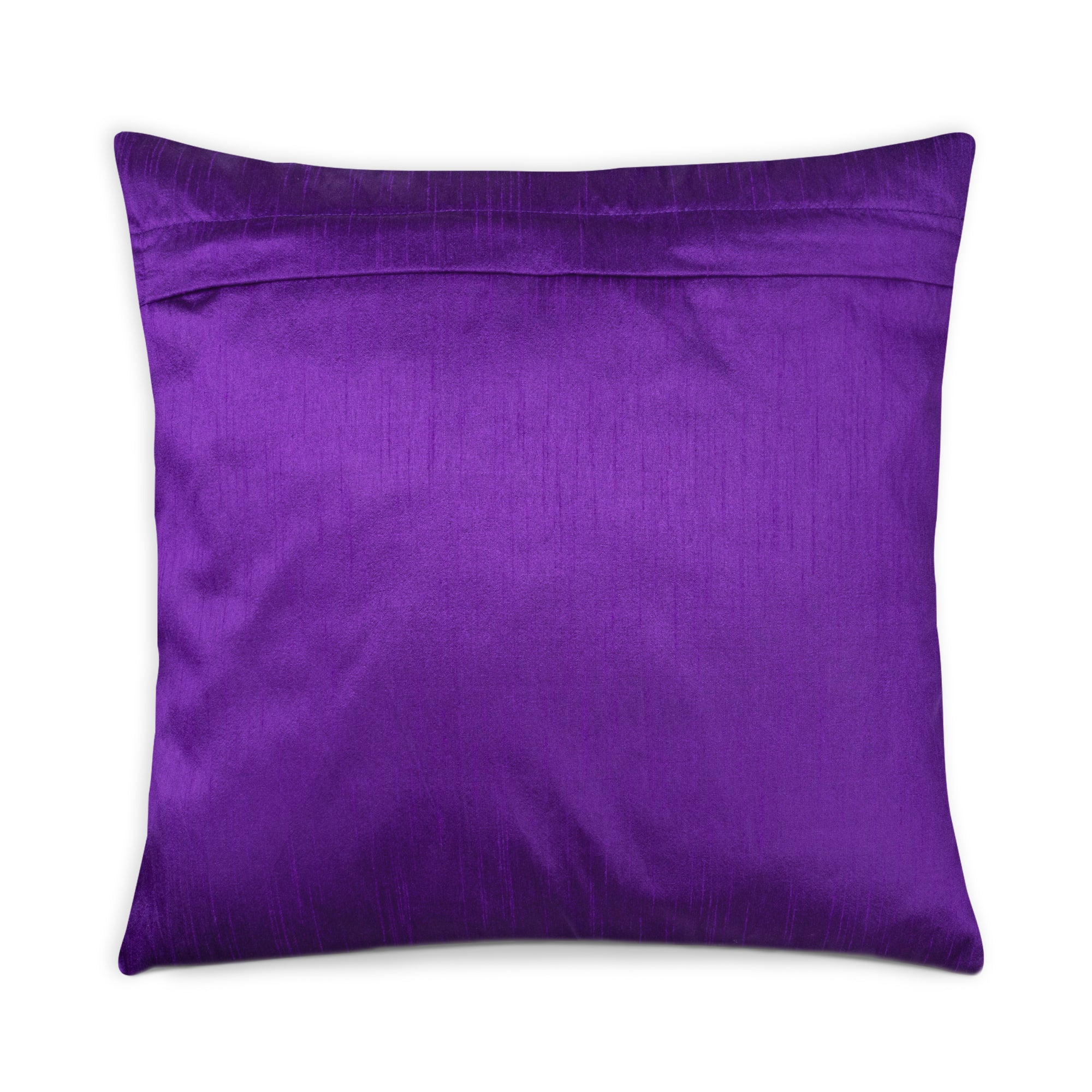 Pure Silk Pillow Cover in Purple Dupioni Solid Color Silk