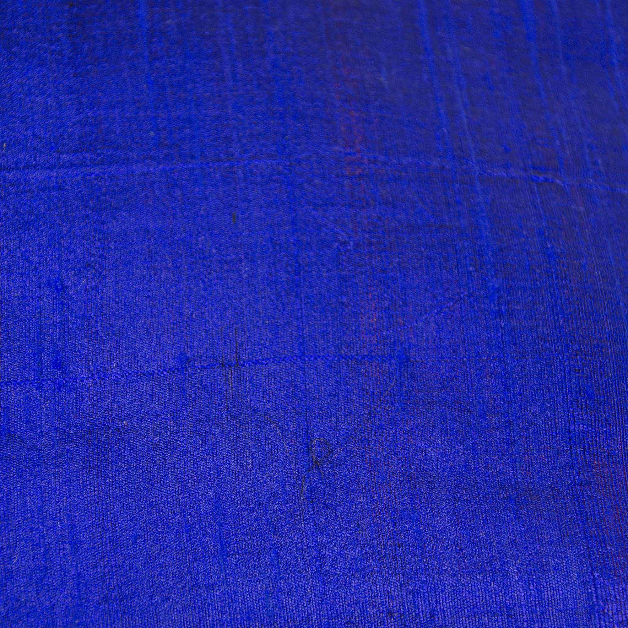 Royal Blue Raw Silk Cushion Cover